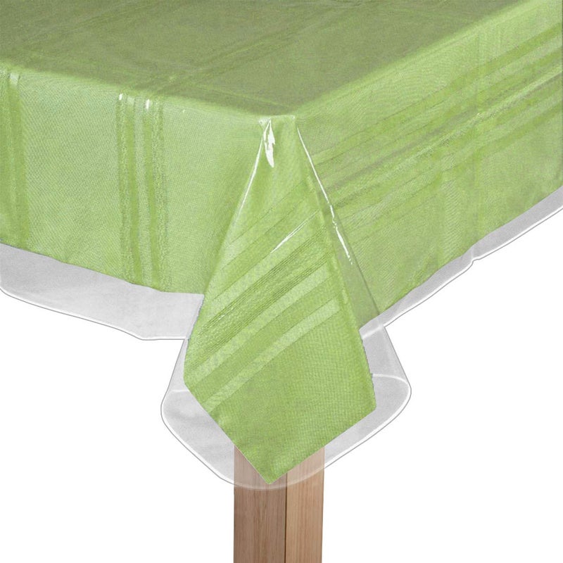 BNYD Clear Plastic Tablecloth Protector, Table Cloth Vinyl (54" x 72") - Image 1